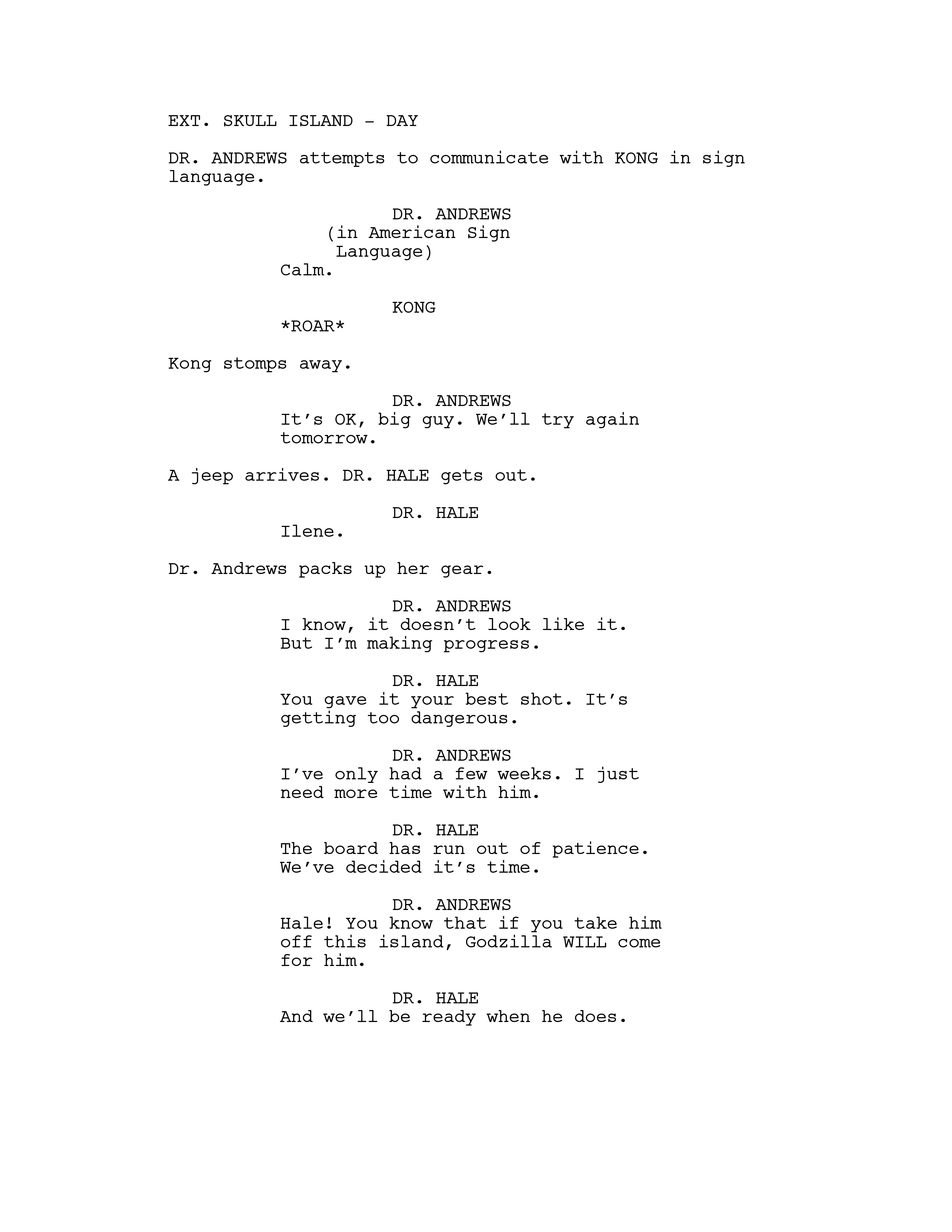 Godzilla Vs. Kong: Scene Writing Analysis – CarlKingdom.com
