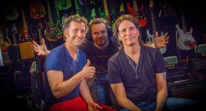 Carl with Steve Vai and Dweezil Zappa